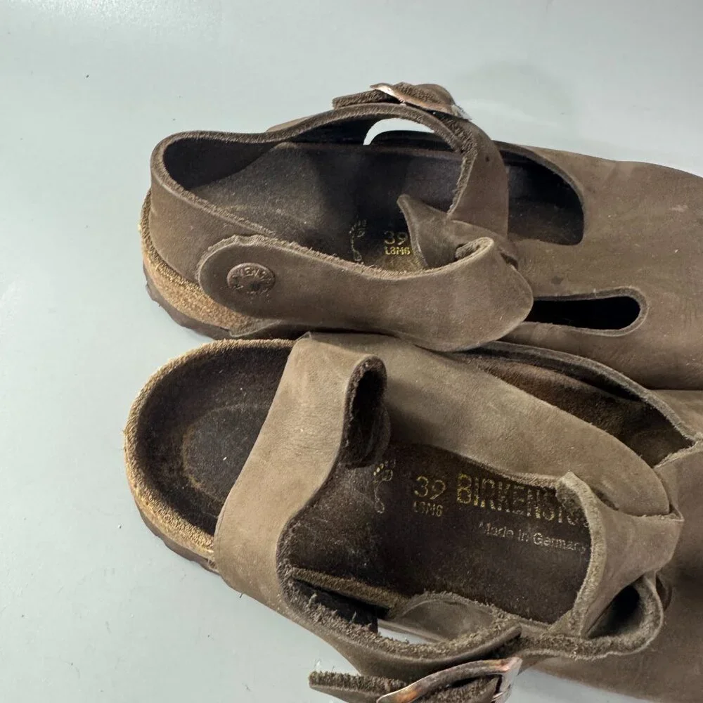 Birkenstock Bonn Nubuck Leather Sandals, Size 39 - Picture 12 of 14